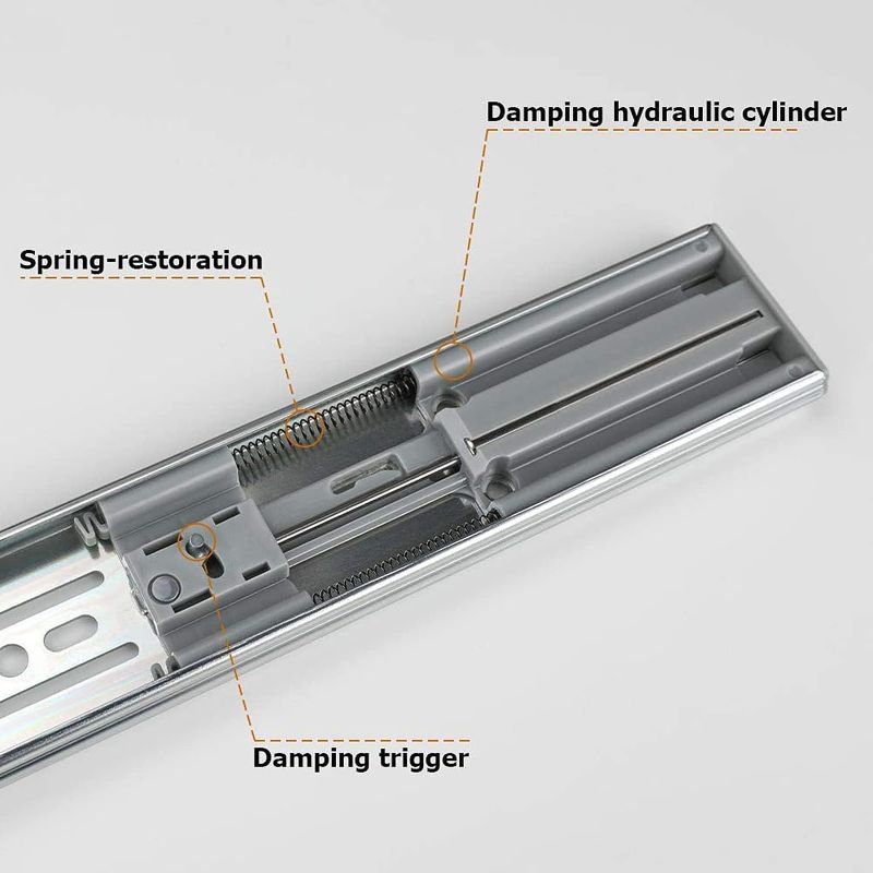 Photo 1 of 1 Pairs Soft-Close Drawer Slides 20 Inch Full Extension and Ball Bearing Cabinet Drawer Slides - LONTAN SL4502S3-20 Heavy Duty Dresser Drawer Slides 100lb Capacity