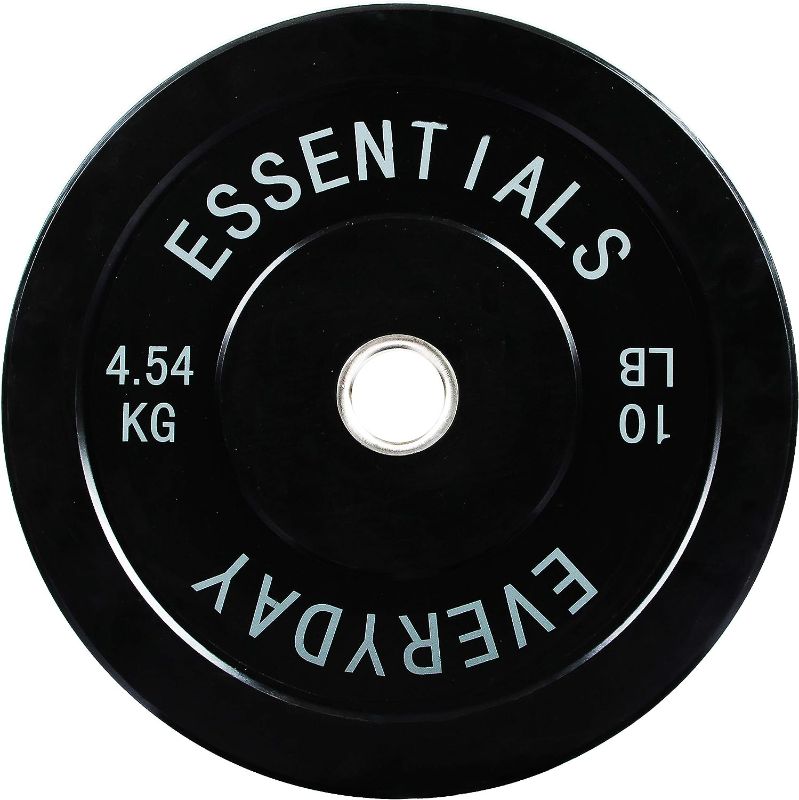 Photo 1 of BalanceFrom Olympic Bumper Plate Weight Plate with Steel Hub, Black, 10 lbs Single