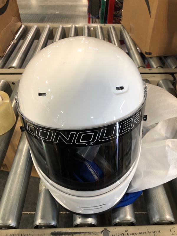 Photo 3 of Conquer Snell SA2020 Full Face Auto Racing Helmet