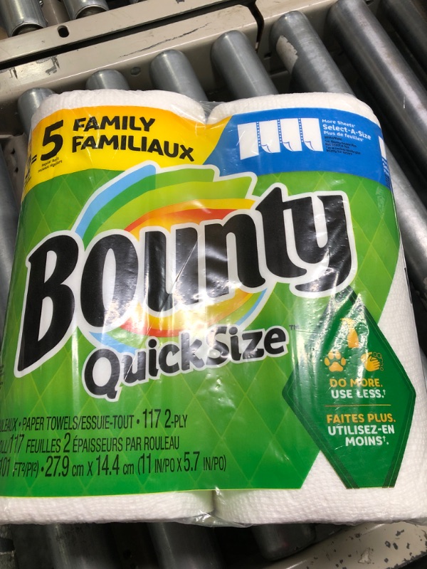 Photo 2 of Bounty Select-A-Size Paper Towels, White, 2 Triple Rolls = 6 Regular Rolls 2 Count (Pack of 1)