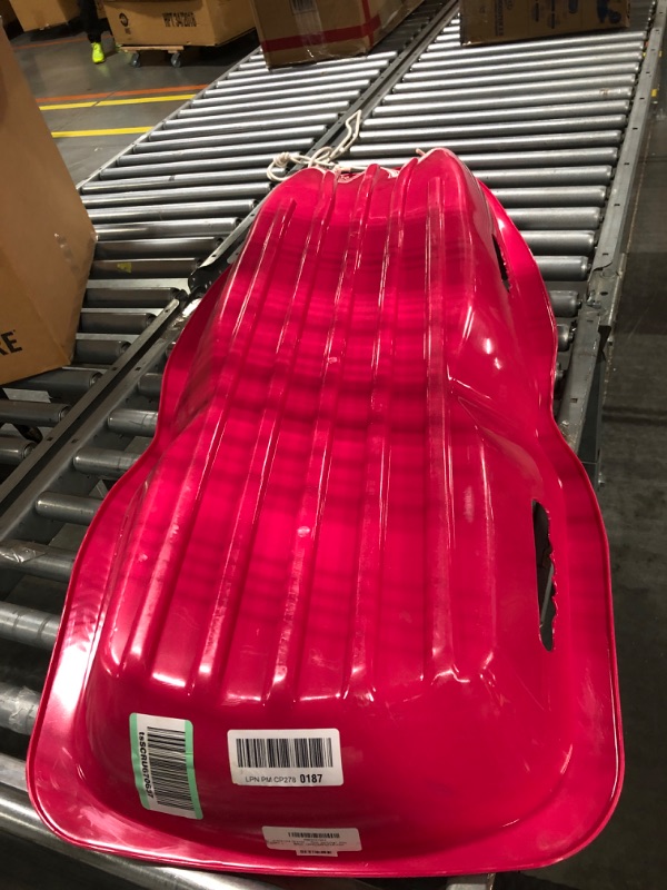 Photo 2 of Avalanche Brands | 48" Sprinter Snow Sled with Rope & Handles | Fit for 2 Riders Pink