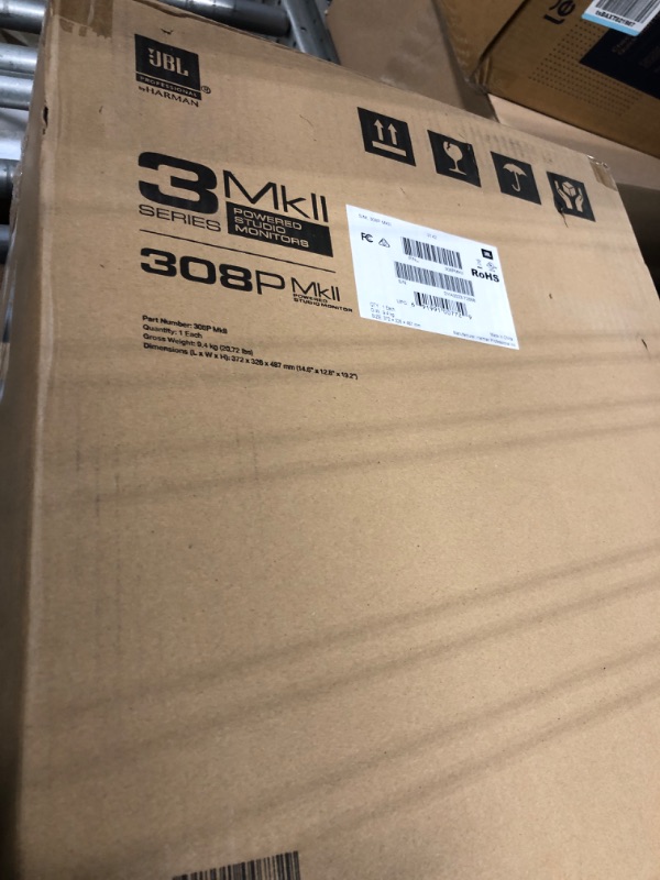 Photo 1 of JBL Professional 308P MkII Next-Generation 8-Inch 2-Way Powered Studio Monitor, Black 8-Inch Speaker Single Studio Monitor