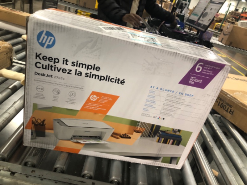 Photo 1 of HP DeskJet 2755MX All-In-One MICR Printer Bundle - White