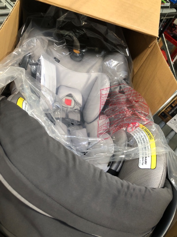 Photo 4 of Chicco KeyFit® 35 Zip ClearTex® Infant Car Seat and Base, Rear-Facing Seat for Infants 4-35 lbs, Infant Head and Body Support, Zip-Open Privacy Shield, Compatible with Chicco Strollers | Ash/Grey KeyFit 35 With Zip Privacy Shield Ash