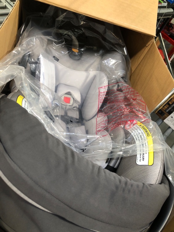 Photo 1 of Chicco KeyFit® 35 Zip ClearTex® Infant Car Seat and Base, Rear-Facing Seat for Infants 4-35 lbs, Infant Head and Body Support, Zip-Open Privacy Shield, Compatible with Chicco Strollers | Ash/Grey KeyFit 35 With Zip Privacy Shield Ash