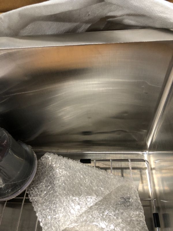 Photo 6 of 33x22Inch Drop In Kitchen Sink, Herogo Stainless Steel Single Bowl Kitchen Workstation Sink Basin, Handmade 10'' Deep Kitchen Sink with Accessories Contemporary