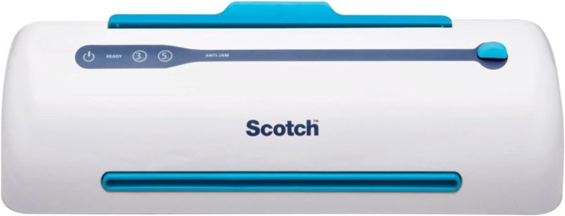 Photo 1 of Scotch PRO TL906 Thermal Laminator, 1 Laminating Machine, White/Blue, Laminate Holiday Crafts and Photos, For Holiday or School Supplies, 9 in.