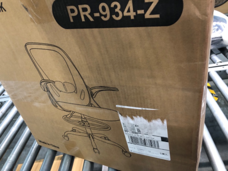 Photo 1 of Primy Drafting Chair Tall Office Chair with Flip-up Armrests Executive Ergonomic Computer Standing Desk Chair with Lumbar Support and Adjustable Footrest Ring?Blue?