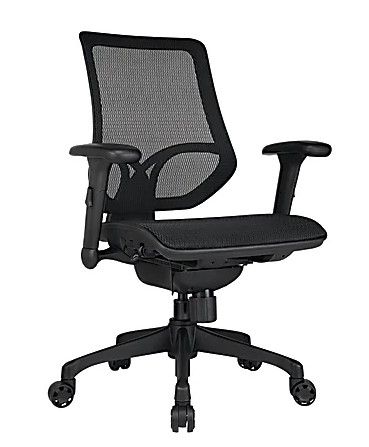 Photo 1 of Ergonomic Mesh/Mesh Mid-Back Task Chair, Black/Black