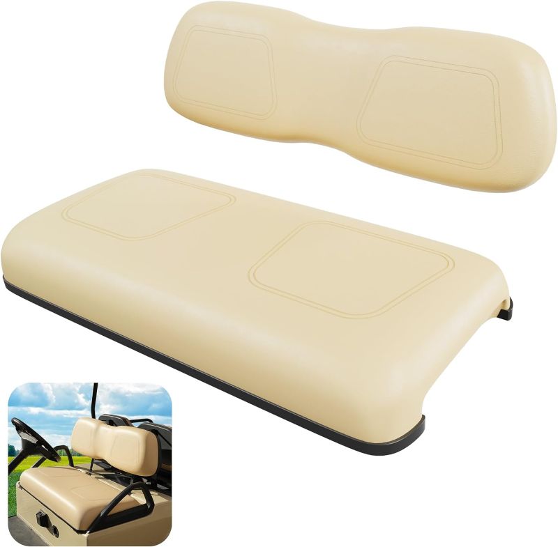 Photo 1 of 10L0L Golf Cart Front Seat Cushion & Backrest for Golf Cart Club Car DS (Since 2000.5) Premium Sponge Comfortable Soft