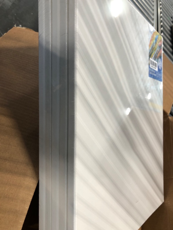 Photo 1 of FIXSMITH Stretched White Blank Canvas - 16x20 Inch, 5 Pack,Primed Large Canvas,100% Cotton,5/8 Inch Profile of Super Value Pack for Acrylics,Oils & Other Painting Media 16"x20" 5