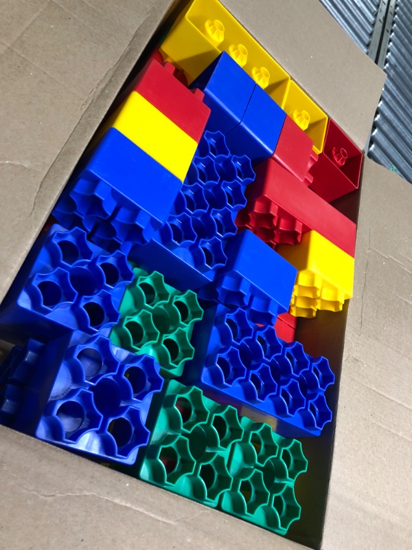 Photo 1 of 24 pc BiggoBlocks Jumbo Blocks Set | 20 Large Blocks | 4 Small Blocks | 4 Colors Red Yellow Green Blue | Made in The USA