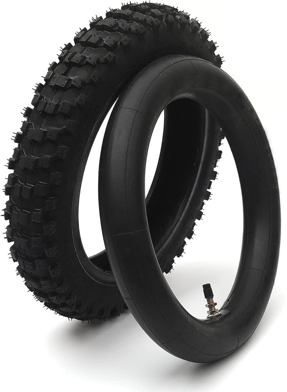 Photo 1 of 1 Set 2.50/2.75-10 Knobby Tire and Inner Tube Set - Replacement Off-road Tire and Tube for Most 49cc, 50cc, and 70cc Dirt Bikes - Highly Compatible with Honda CRF50/XR50, Suzuki DRZ70/JR 50 and More