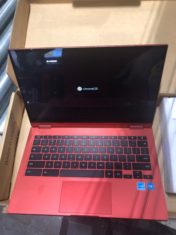 Photo 5 of SAMSUNG Galaxy Chromebook 2, Intel® Celeron® Processor, 64GB, 4GB RAM, Fiesta Red (2021 Model) - XE530QDA-KA2US Fiesta Red 64GB/4GB RAM