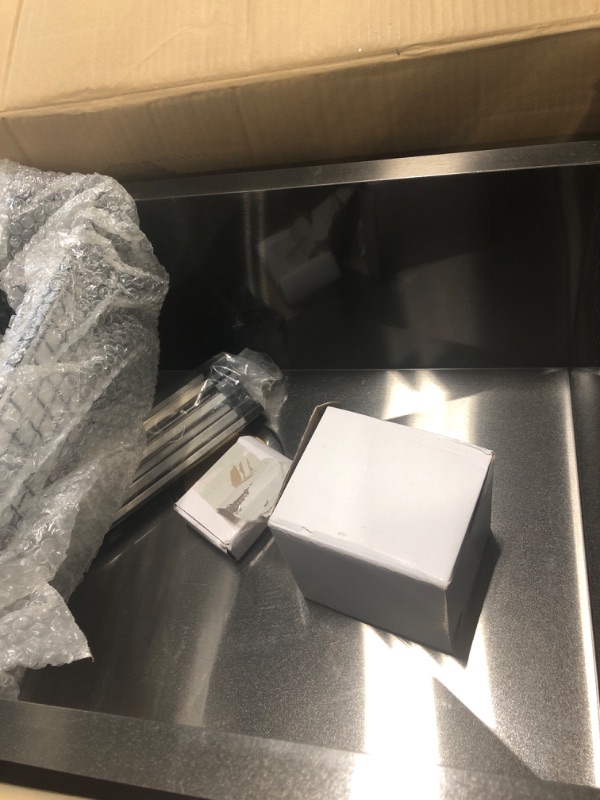 Photo 5 of 25 Inch Black Drop in Kitchen Sink, Luckyhorse 16 Gauge Nano Black Deep Stainless Steel Workstation Kitchen Sink with Black NANO Accessories LH004S 25*22*10