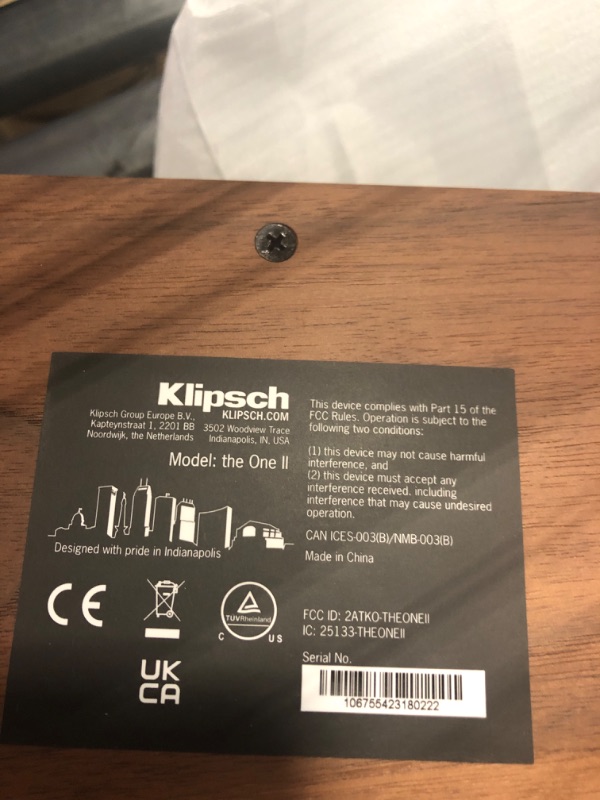 Photo 6 of Klipsch Heritage Wireless The One II Tabletop Stereo Walnut Walnut Tabletop Stereo