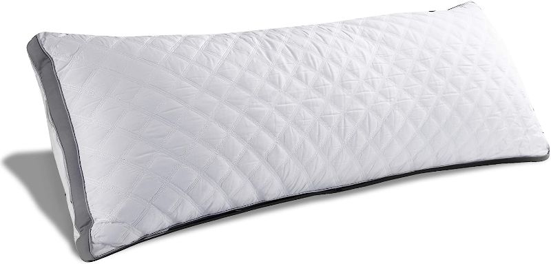 Photo 1 of Adjustable Loft Quilted Body Pillows - Firm and Fluffy - Quality Plush - Down Alternative - Head Support Pillow - 20"x48"