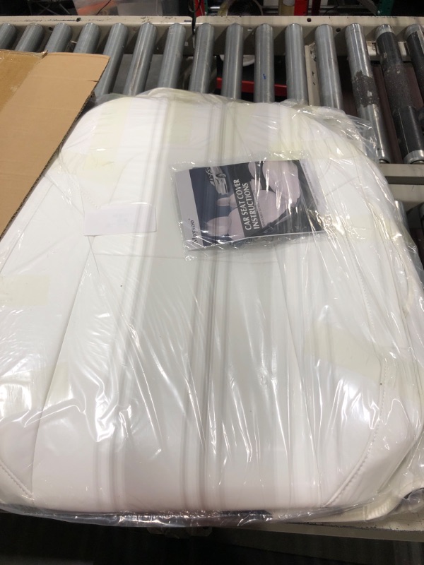 Photo 3 of Maysoo Tesla Seat Covers Model Y White Car Seat Covers(White-Organosilicon, Model Y(Full Set)) White Organosilicon model Y(full set)