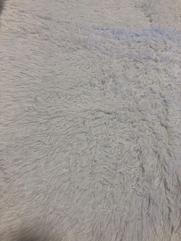 Photo 4 of 6x9 Area Rug, White Fluffy Shag Rugs for Bedroom