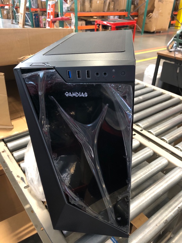 Photo 1 of GAMDIAS Gaming ATX Mid Tower Gaming Computer PC Case with Tempered Glass and ARGB LED Strip, RGB Motherboard Sync GD-Argus M1(EPE)