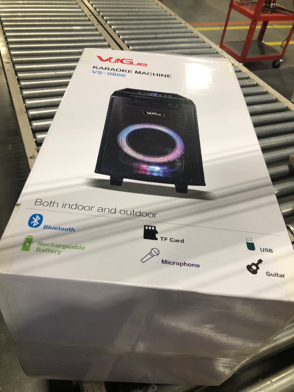 Photo 1 of VeGue Karaoke Machine, Bluetooth Speaker PA System for Adults & Kids with 2 Wireless Microphones, 8'' Subwoofer, Wireless Singing Machine for Christmas Party, Wedding, Gathering(VS-0866)