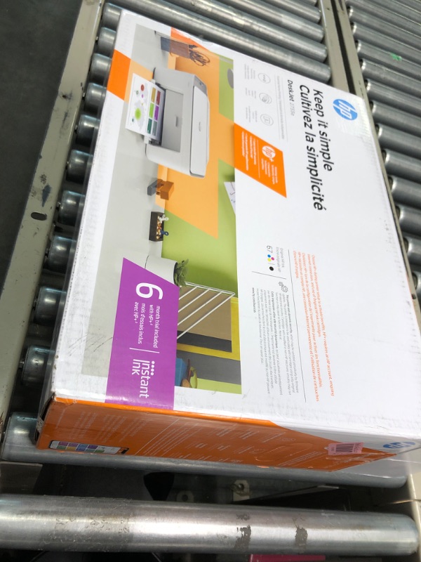 Photo 2 of HP DeskJet 2755e Wireless Color All-in-One Printer with bonus 6 months Instant Ink (26K67A), white