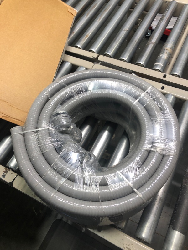 Photo 3 of 1inch 50ft Electrical Conduit Kit,with 5 Straight and 3 Angle Fittings Included, Flexible Non Metallic Liquid Tight Electrical Conduit(1" Dia, 50 Feet) 1IN,50FT