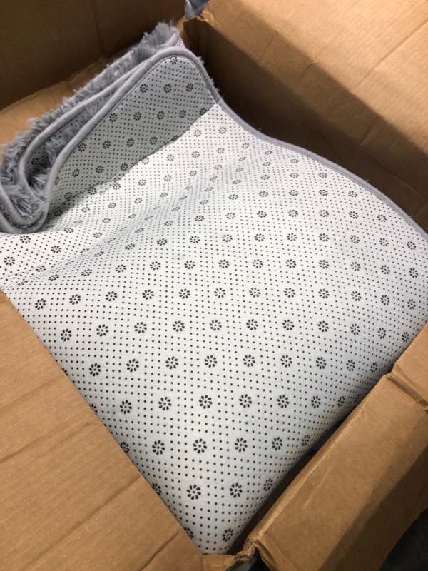 Photo 1 of 4X6 Light Grey Area Rugs for Living Room Super Soft Floor Fluffy Carpet Natural Comfy Thick Fur Mat Princess Girls Room Rug Light Grey 4x6 Feet