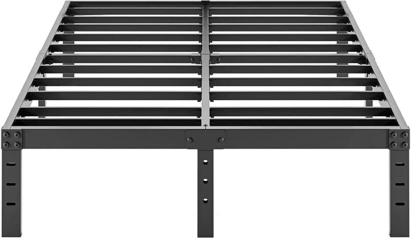 Photo 1 of COMASACH Queen Bed Frame Heavy Duty,14" High Black Metal Platform Bed Frame,Sturdy Steel Frame,Support up to 3500lbs,No Box Spring Needed,Noise-Free,Easy Assembly Queen 14 Inch