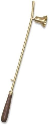 Photo 1 of 18" Brass Wood Handle Candle Lighter w/ Bell Snuffer Catholic Christian Church
