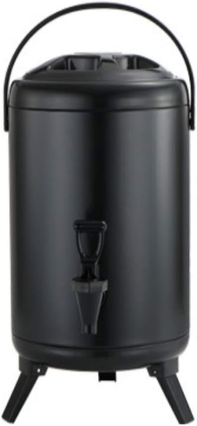 Photo 1 of 2.5 Gallon Insulated Beverage Dispenser with Stainless Steel Insulated Double Wall Matte Surface Black for Coffee Tea Milk Soup Family Party Cafe Buffet 