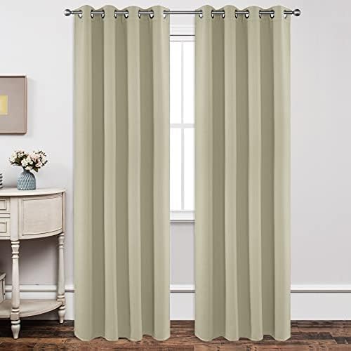 Photo 1 of 4 Pack 120 Inch Length 2 Panels Set, Thermal Insulated Long Curtains& Drapes  Burg, Christmas Curtains for Living Room Bedroom Window