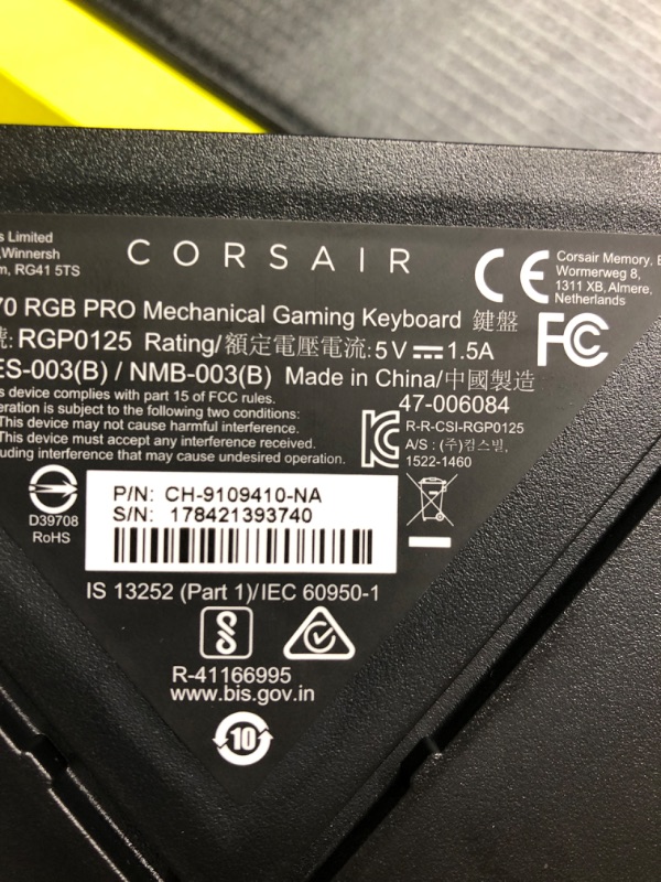 Photo 4 of Corsair K70 RGB PRO Wired Mechanical Gaming Keyboard (Cherry MX RGB Red Switches: Linear and Fast, 8,000Hz Hyper-Polling, PBT Double-Shot PRO Keycaps, Soft-Touch Palm Rest) QWERTY, NA - Black K70 RGB PRO Cherry Red- Linear Black