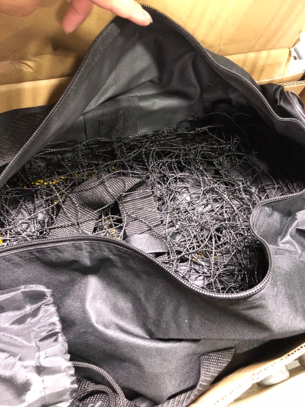 Photo 5 of Pickleball Net Set - Pickleball Net on Wheels for Driveway Backyard, 22FT Regular Size, 4 Pickleball Paddles & 8 Balls, 12 Court Markers, 1 Carry Bag, Pickleball Set for Beginners Indoor Outdoor Play