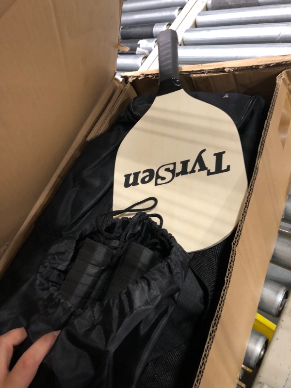 Photo 4 of Pickleball Net Set - Pickleball Net on Wheels for Driveway Backyard, 22FT Regular Size, 4 Pickleball Paddles & 8 Balls, 12 Court Markers, 1 Carry Bag, Pickleball Set for Beginners Indoor Outdoor Play