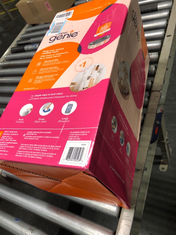 Photo 1 of Diaper Genie Expressions Pail | Odor-Controlling Baby Diaper Disposal System | Includes Diaper Pail and 1 Starter Refill Bag