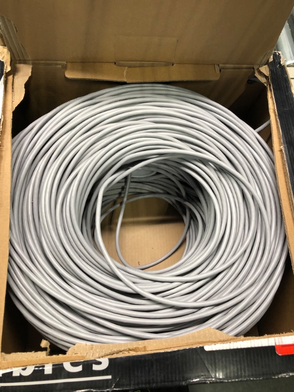 Photo 1 of Premiertek 920Ft Cat6 23AWG UTP Solid 4-Pairs Network Ethernet LAN Cable Bulk Gray (CAT6-CCA-1KFT-GY)