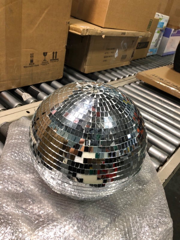 Photo 5 of 10" Mirror Disco Ball Great for a Party or Dj Light Effect Christmas