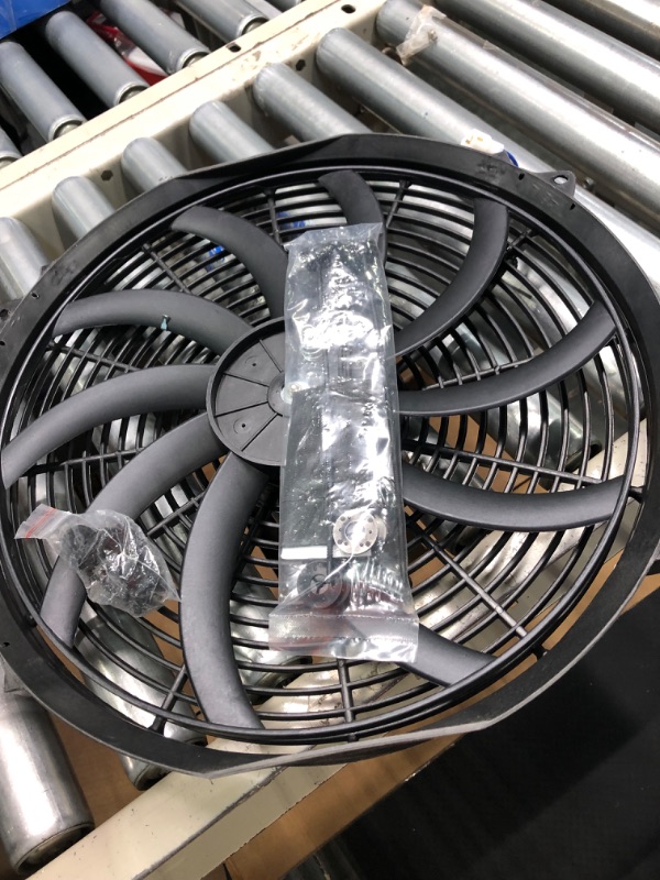 Photo 3 of Atublan Engine Radiator Cooling Fan 10 Inch Curved Blade Ultra Thin Universal High Performance 12V 90W Motor?with Fan Mounting Kit?Puller and Pusher Design?