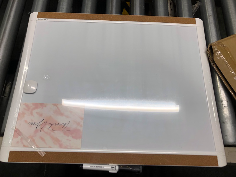Photo 3 of U Brands PINIT Magnetic Dry Erase Board, 16 x 20 Inches, White Frame (428U00-01) 20'' x 16'' White