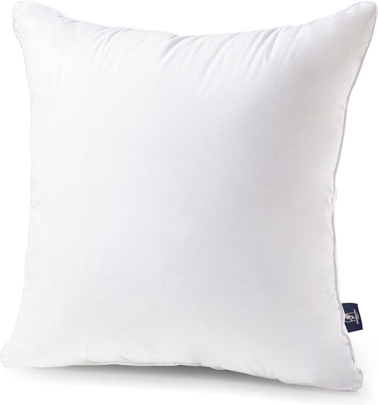 Photo 1 of 22x22 Pillow Insert - Throw Pillow Insert with 100% Cotton Cover - 22 Inch Square Form Microfiber Pillow Sham Stuffer - Couch Cushion Pillow, 1 Count (Pack of 1)