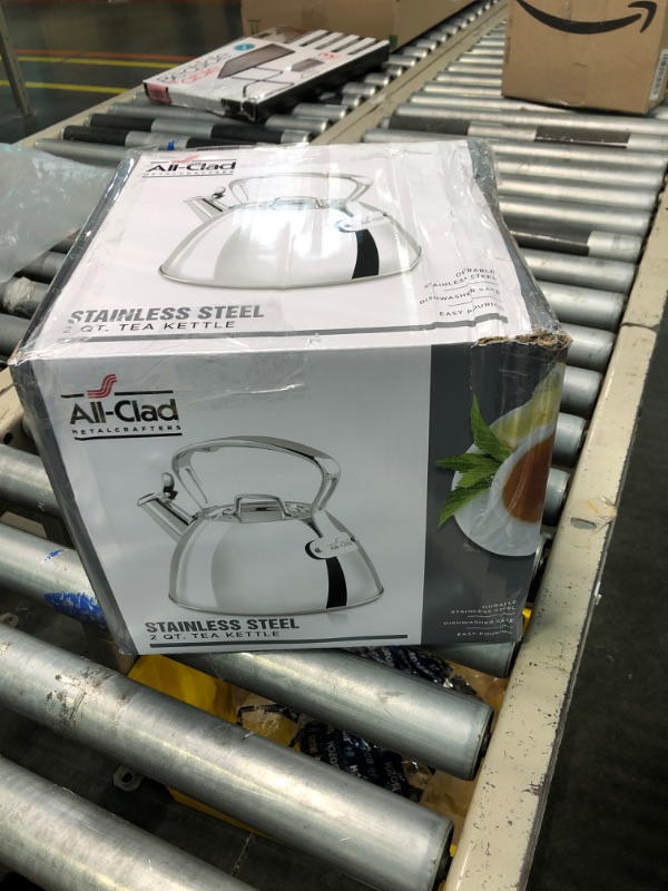 Photo 1 of All-Clad E86199 Stainless Steel Tea Kettle, 2-Quart, Silver