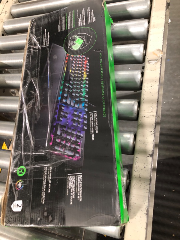 Photo 2 of Razer BlackWidow V3 Mechanical Gaming Keyboard: Green Mechanical Switches - Tactile and Clicky - Chroma RGB Lighting - Compact Form Factor - Programmable Macro Functionality