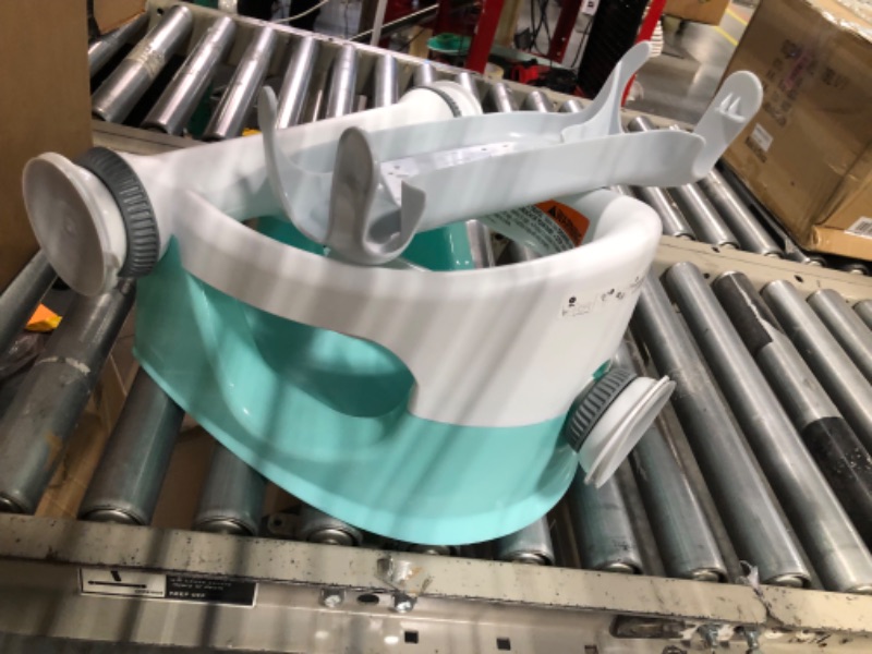 Photo 1 of Summer Infant My Bath Seat with Toys – Baby Bathtub Seat for Sit-Up Bathing with Backrest Support, Plus Fun Bath Toys – Easy to Set-Up, Remove, and Store, with Secure Suction Cups, Mint, 4 Piece Set