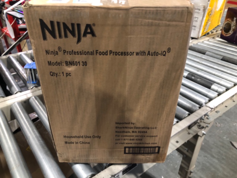 View 2 of Ninja BN601 Professional Plus Food Processor, 1000 Peak Watts, 4 Functions for Chopping, Slicing, Purees & Dough with 9-Cup Processor Bowl, 3 Blades, Food Chute & Pusher, Silver 72 Oz. Bowl + 1000 Peak Watts Food Processor