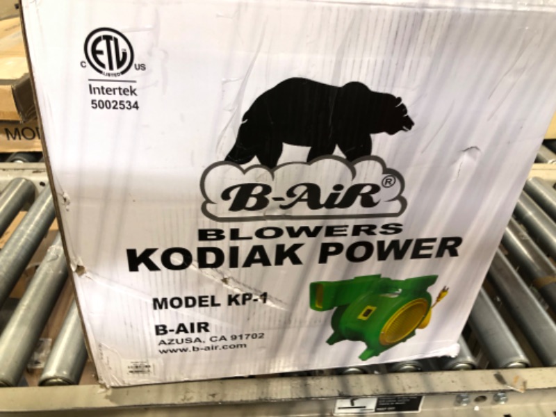 Photo 2 of B-Air Kodiak 1 HP Air Blower | Powerful Bounce House Blower Fan for Large Inflatable Bounce House, Bouncy Castle and Slides 1 HP ETL