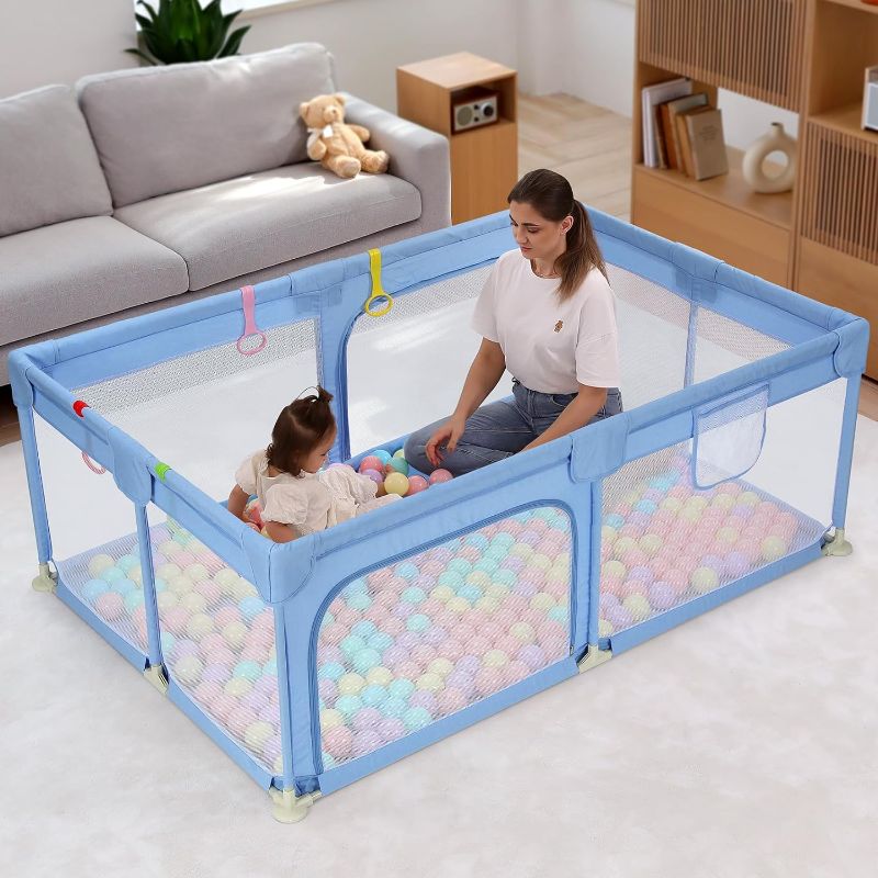 Photo 1 of 
Dripex Baby Playpen, 71"x47" Large Play Pens for Babies and Toddlers, Safe Anti-Fall Play Yard, Visible Baby Play Pen with Gate, Baby Fence Play...
