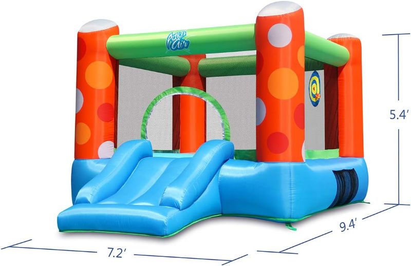 Photo 1 of ACTION AIR Bounce House, Inflatable Bounce House with Air Blower, Bouncy Castle with Durable Sewn and Extra Thick, Family Backyard Jump House, Great Gift for Kids
