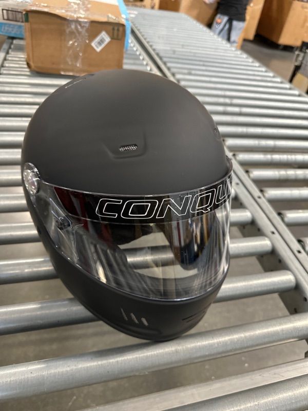 Photo 3 of Conquer Snell SA2020 Full Face Auto Racing Helmet Large Black