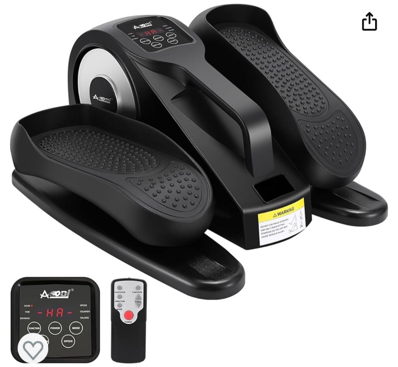 Photo 1 of AODI Under Desk Elliptical Machine with Display Monitor, Remote Control, Seated Pedal Exerciser for Seniors Adults & Teens, Mini Compact Portable Exercise Elliptical for Office and Home Use